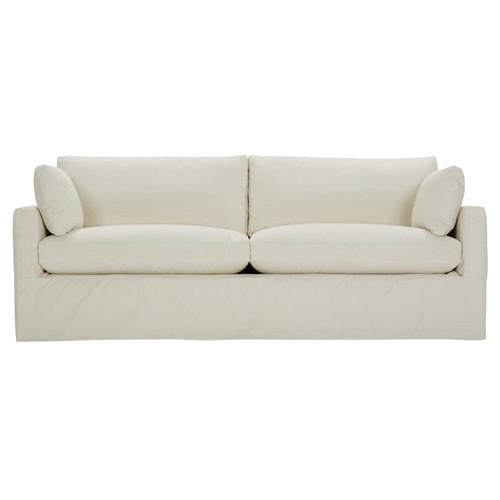 Weybridge Modern Bone White Cotton Performance Slipcovered Sleeper Sofa - 75"