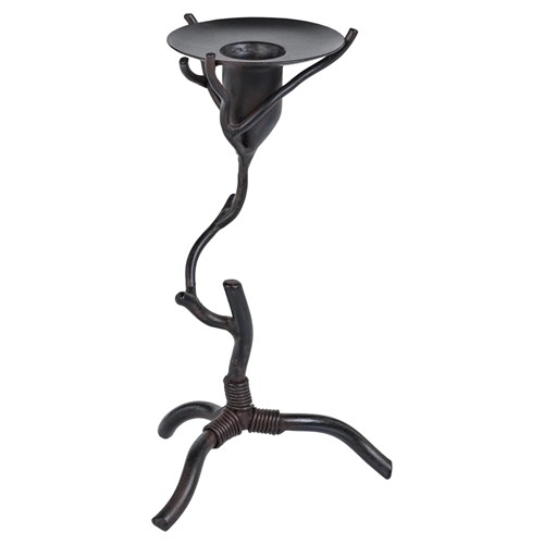 Bravien Updated Traditional Bronze Wrought Iron Twig Candleholder - Short