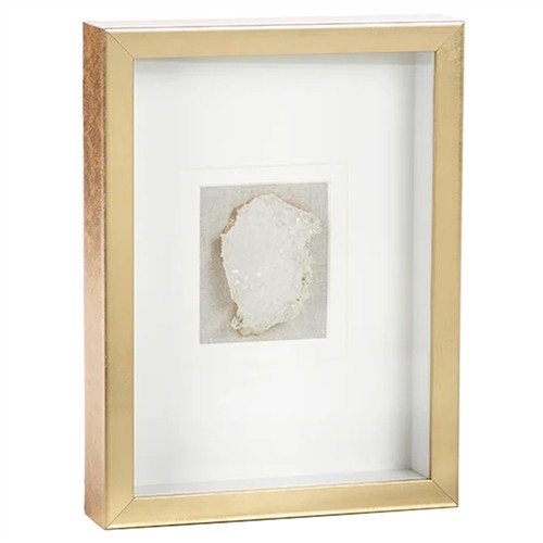 Rowan Modern Classic White Crystal Wall Art - 12x16