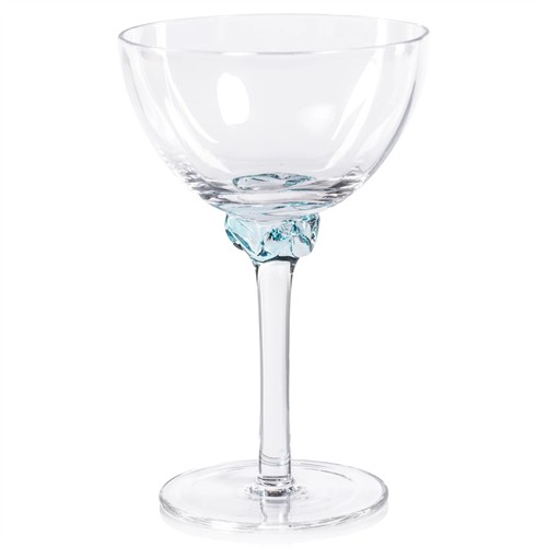 Carrara Modern Classic Azure Blue Martini Glass - Set of 4