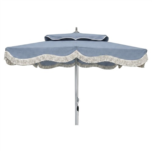 Odette French Country Canvas Haze Sunbrella Umbrella