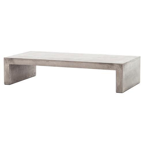 Tricia Industrial Loft Grey Concrete Rectangular Outdoor Coffee Table