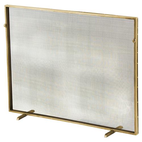 Gita Classic Simple Iron Fireplace Screen - Gold