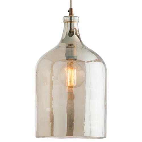 Noreen Modern Industrial Smoked Glass Pendant