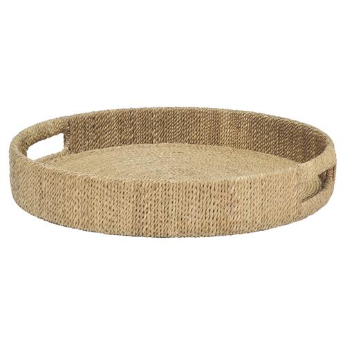 Palecek Monarch Coastal Wrapped Rope Seagrass Round Tray - S