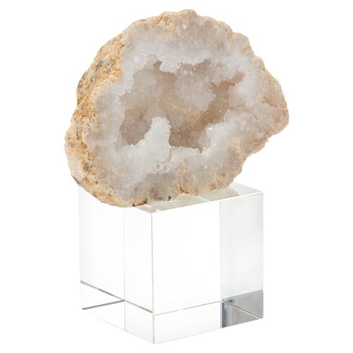 John-Richard Split Natural Geode Crystal Box Sculpture