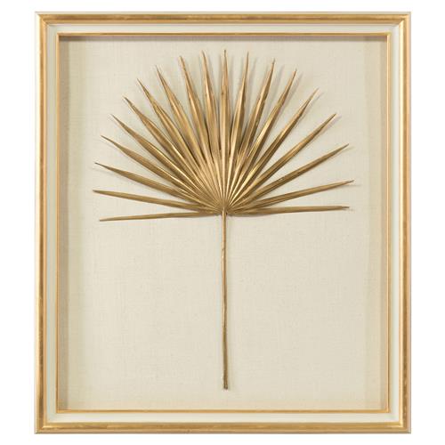 John-Richard Palmetto Frond II Nature Gold Frame Mixed Media