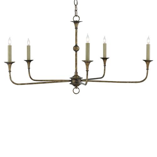 Languedoc French Country Bronze Iron Candle Style Chandelier - Small