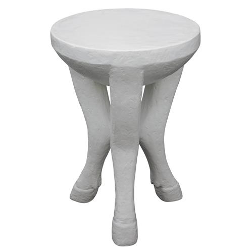 Ari Frost White Resin End Table