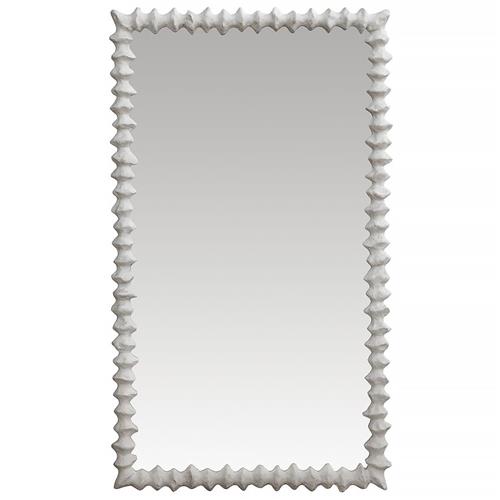 Small Clyde Frost White Wall Mirror - 42H