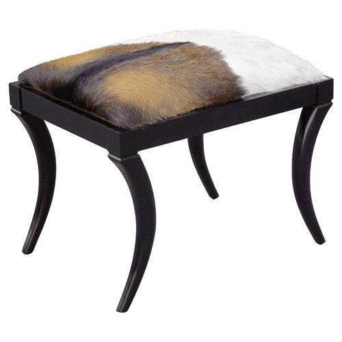 Neta Black Saber Goat Hide Stool