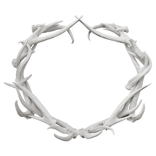 White Antler Wreath - 22.5H