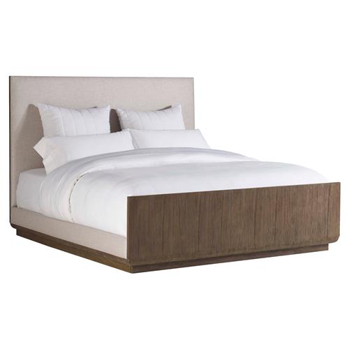 Winter Loft Rustic Teak Herringbone Bed  King