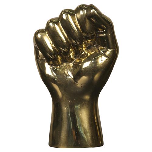 Farella Brass The Allegiance Fist Hand Sculpture