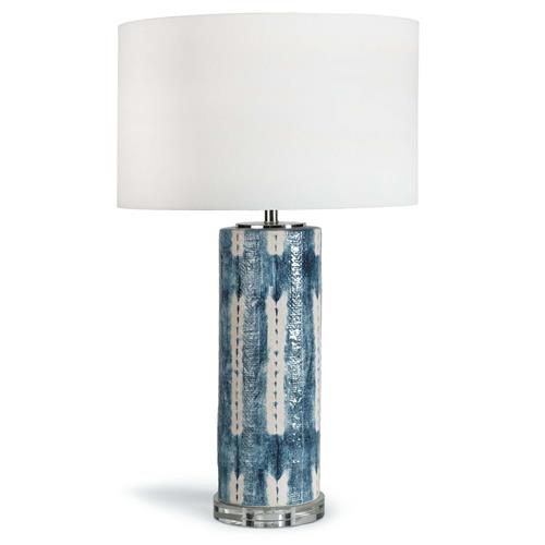 Mali Coastal Ceramic Indigo Table Lamp