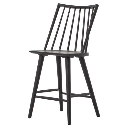 Lara Rustic Lodge Black Oak Windsor Counter Stool