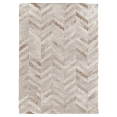 Natural Hide Modern Classic Chevron Pattern Beige Rug - 5&#39;x8&#39;
