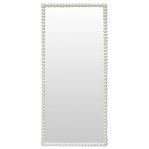 Clyde Global Bazaar White Resin Floor Mirror