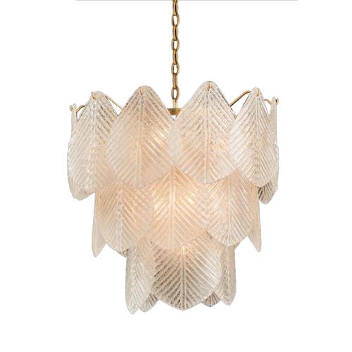 John-Richard Modern Classic Three Layer Frosted Glass Nine Light Chandelier