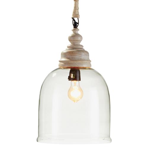 Cruz French Country 17&quot; Cloche Pendant - Small