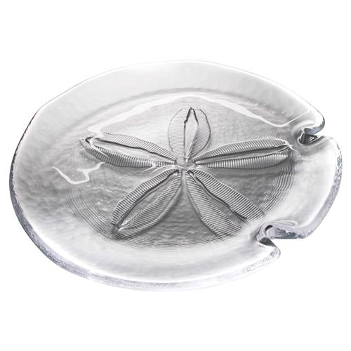 Simon Pearce Coastal Sand Dollar Glass Platter