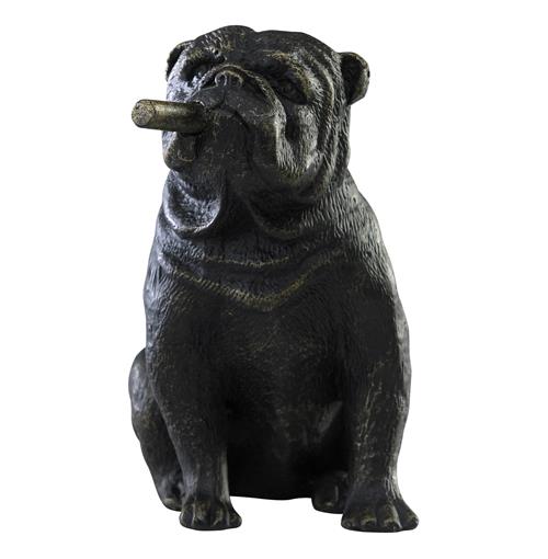 Grady The Bulldog Smoking Cigar Sculpture