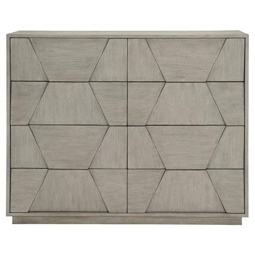 Landon Modern Masculine Grey Fancy Face Wood Dresser
