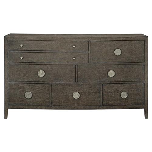 Landon Modern Masculine Charcoal Brown Wood Wide Dresser