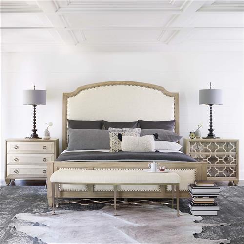 Sarabeth Modern French Nailhead Trim Bedroom Collection