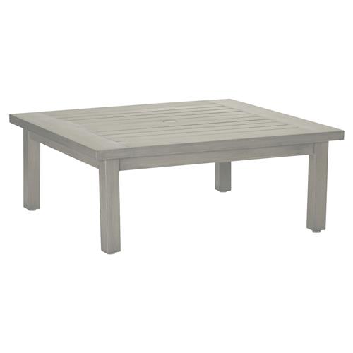 Club Aluminum Modern Oyster Outdoor Coffee Table