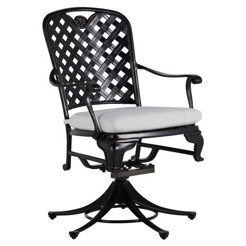 Provance Ancient Earth White Cushion Outdoor Swivel Rocker Chair