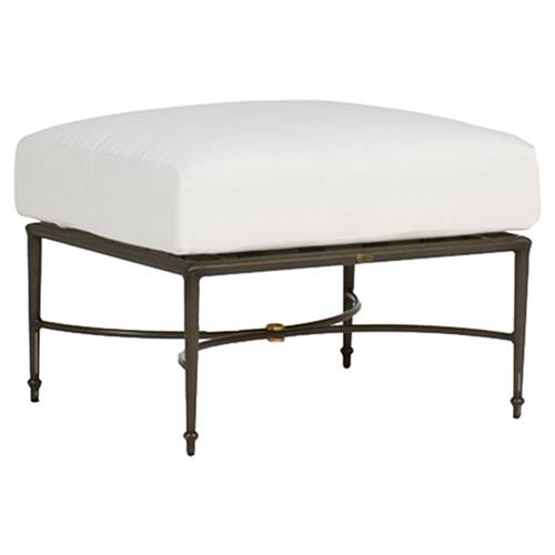 Roma Modern White Cushion Outdoor Ottoman