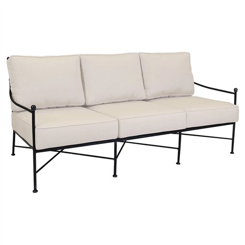 Aurore French Beige Cushion Metal Outdoor Sofa