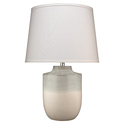 Susan Coastal Beach White Linen Shade Beige Ceramic Table Lamp