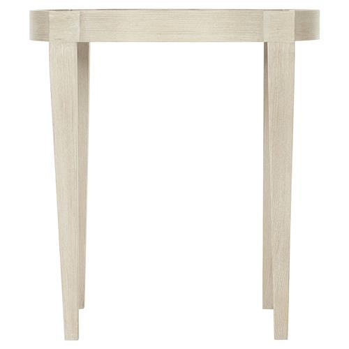 Alice Modern Classic Ivory Novelty Wood Side End Table