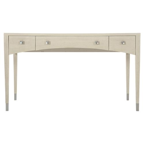 Alice Modern Classic Beige Rectangular Wood Three Drawer Desk