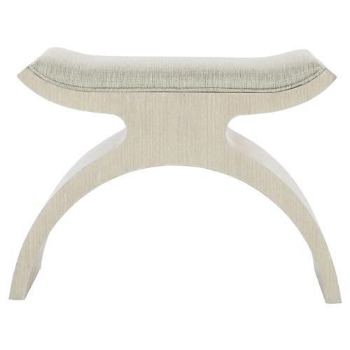 Alice Modern Classic White Upholstered Arch Stool