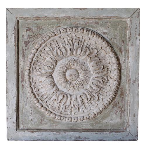 Soleo French Country Carved Sun Wood Panel