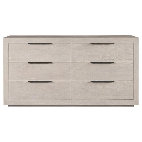 Leighton Modern Classic Grey 6 Drawer Dresser