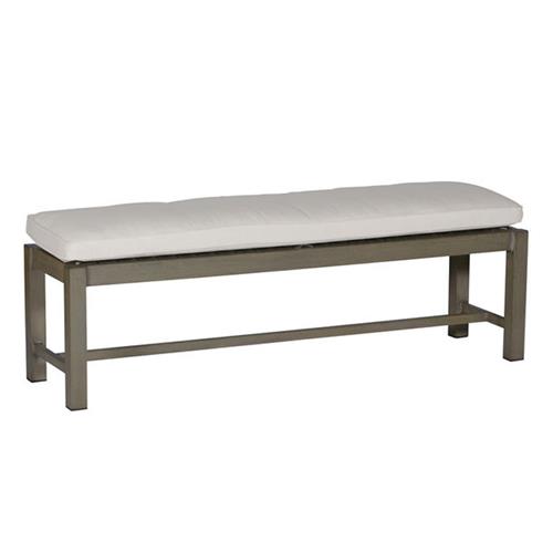 Club Aluminum Modern Slate Grey Outdoor Bench