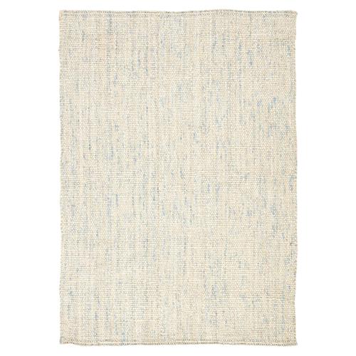 Naturals Tobago Coastal Beach Ivory Blue Jute Solid Rug - 5&#39;x8&#39;