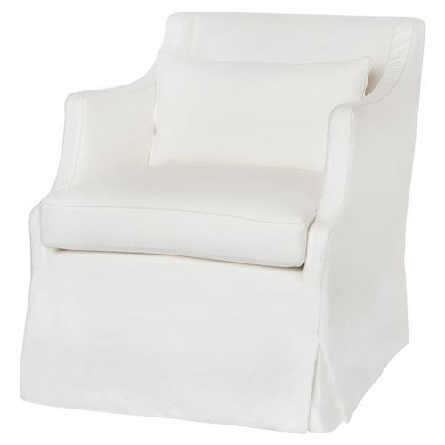 Cisco Home Amalia Modern Classic White Slipcovered Occasional Arm Chair