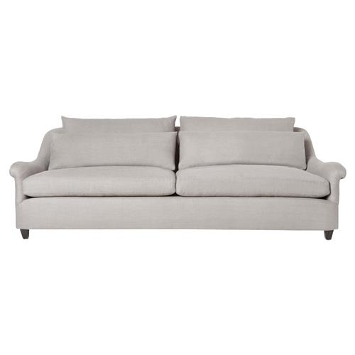 Cisco Home Genevieve Modern Classic Grey Cotton Upholstered Sofa - 84 inch