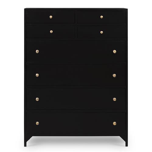 Stancil Modern Classic Black Iron Tall Dresser
