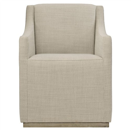 Maxine Modern Classic Beige Upholstered Dining Arm Chair