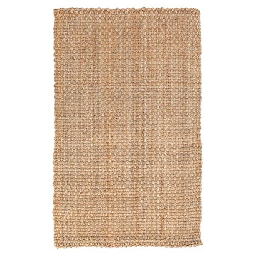 Jamie Coastal Beach Natural Brown Jute Rug - 2&#39;6&quot;x4&#39;