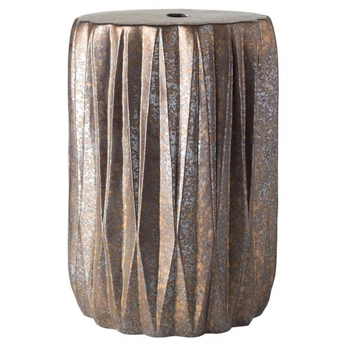 Helena Modern Classic Bronze Geometric Ceramic Garden Stool