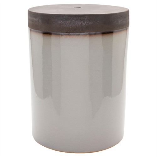 Jamaica Modern Classic Dark Brown Top Grey Ceramic Outdoor Garden Stool