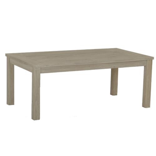 Amina Coastal Natural Teak Rectangular Outdoor Dining Table - 72&quot;W