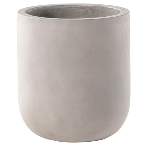 Yvonne Industrial Loft Grey Concrete Outdoor Round Planter
